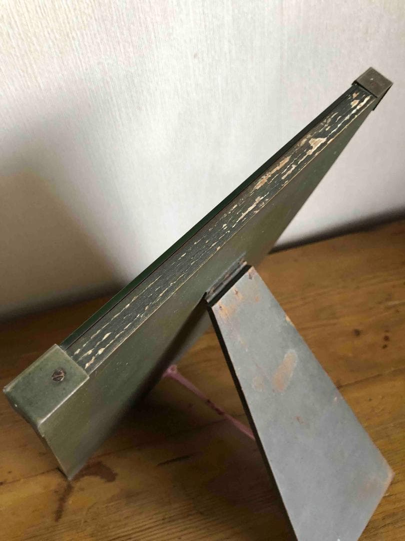 英国アンティークミラー/鏡/ハンドペイント イングリッシュガーデン　H34