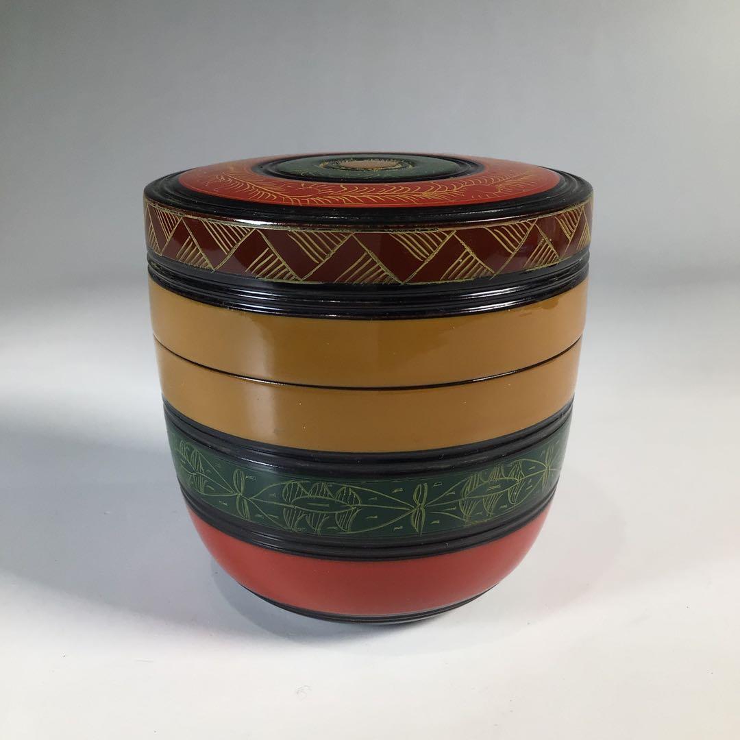 Ｎ２７８　棗　『道場宗廣作』『唐物写』『独楽棗』　共箱　茶道具