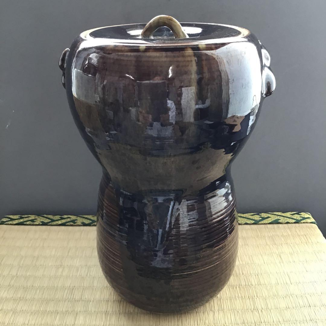 茶道具　水指　簞瓢水指　翠峯作　共箱　S689MS