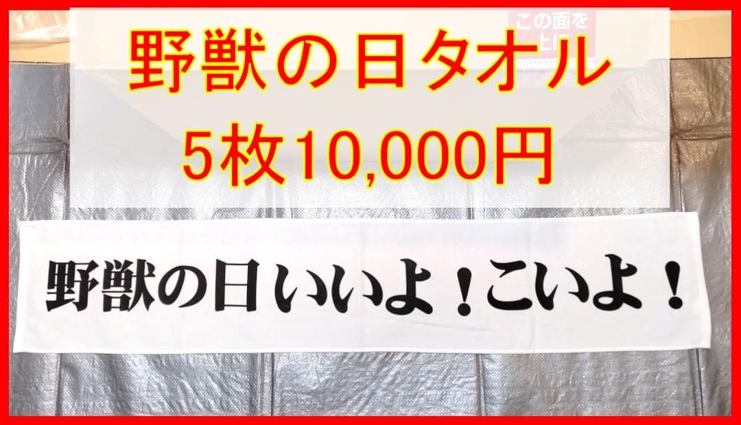 野獣タオル５枚【野獣の日いいよ！こいよ！】野獣先輩・野獣邸・田所浩二グッズです