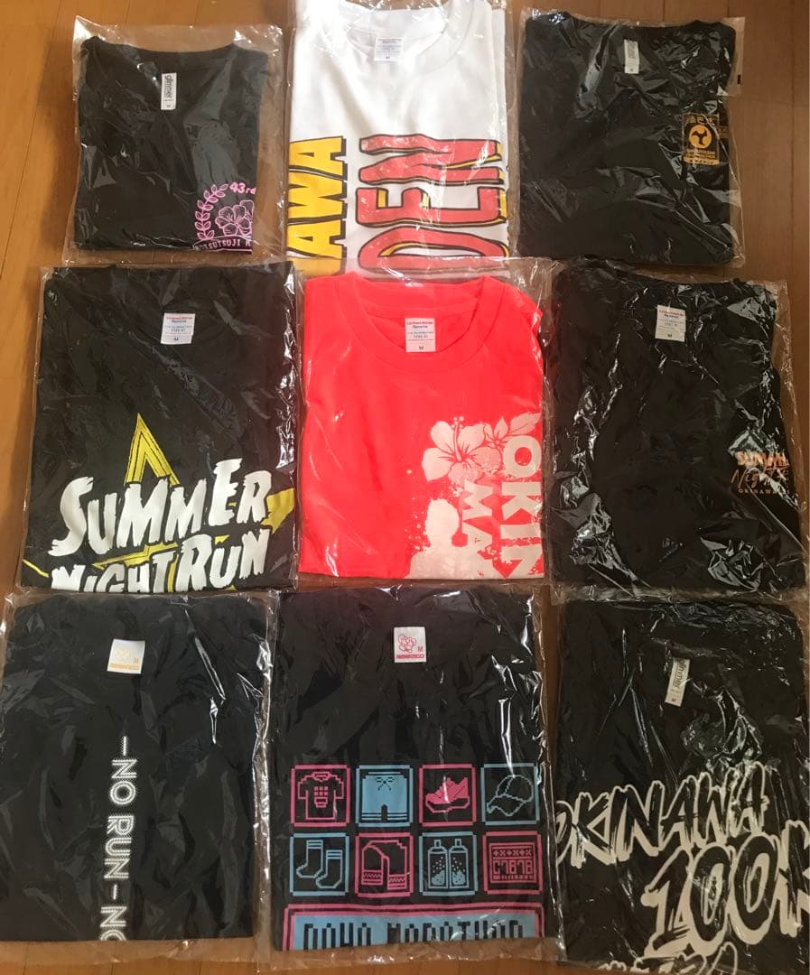 【新品未使用】沖縄県内マラソン大会TシャツMサイズ9着セット