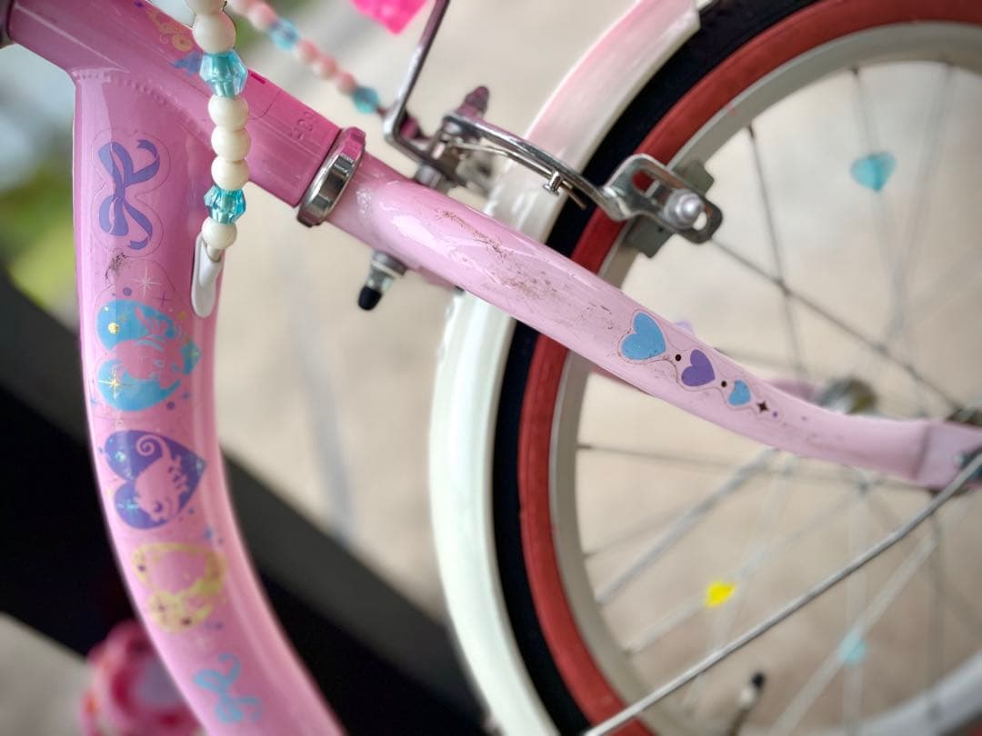 18インチ幼児用自転車 ピンク ディズニープリンセス　 ヘルメット付きセット