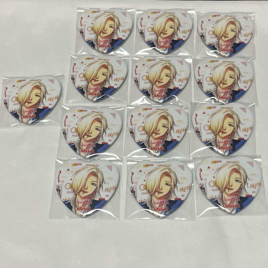 ときメモgs 桜井琉夏 ラウンドワンコラボ ハート缶バッジ
