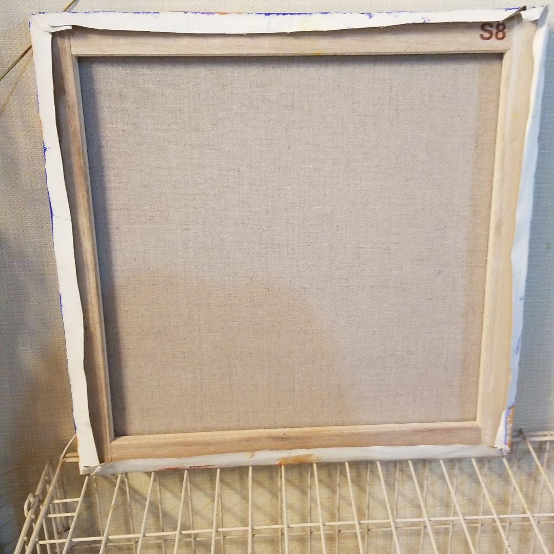 油絵　けい　羽ばたく練習を見る鳥