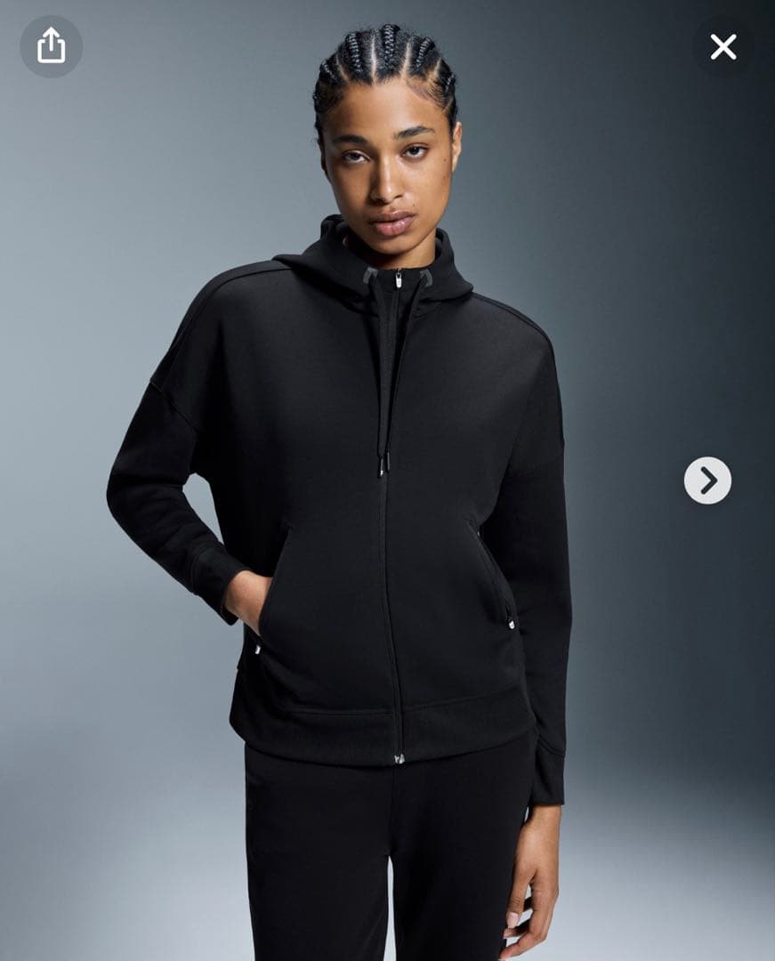 ウォーキング・ランニングウェア On Zipped Hoodie women's Black