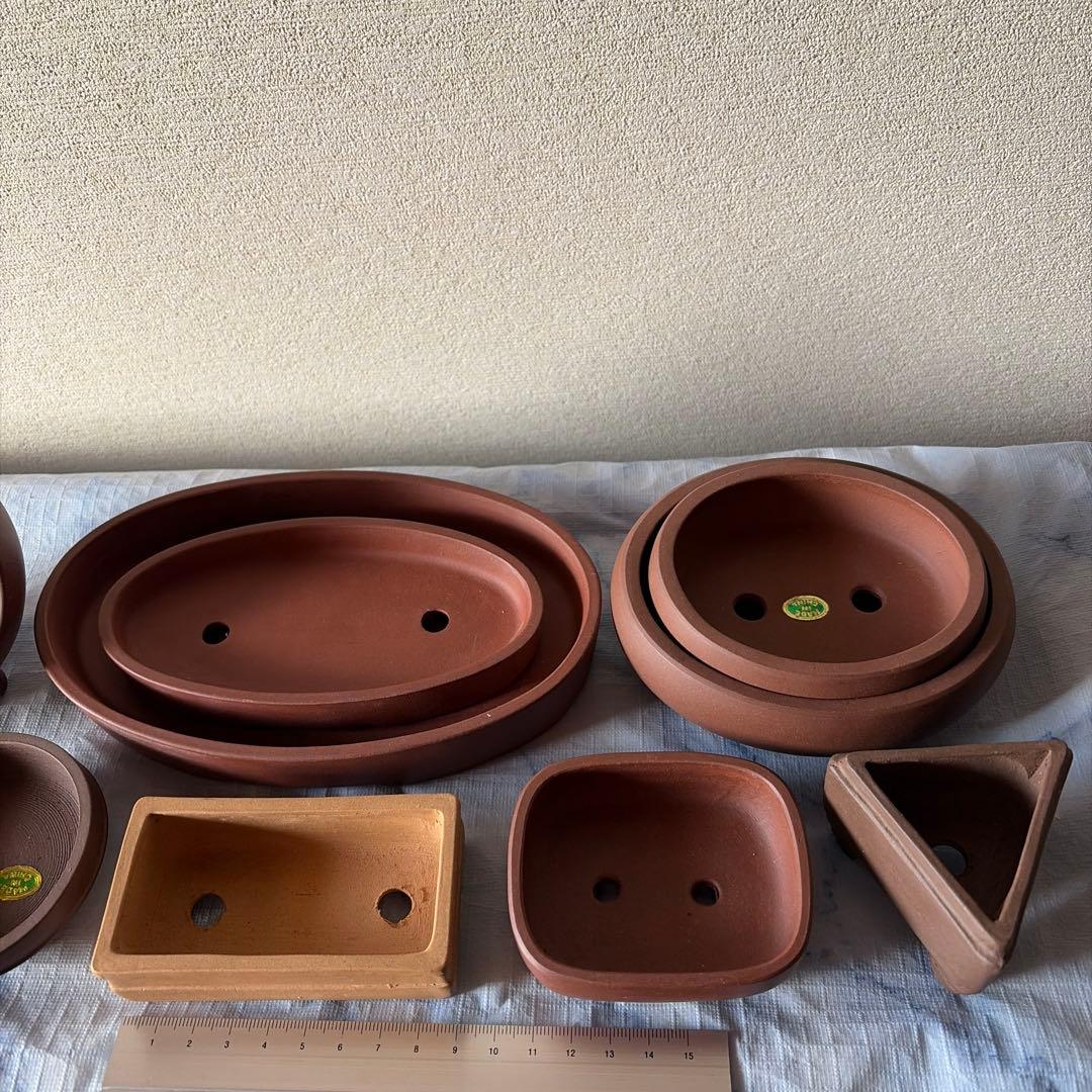 中国宜興　宜興　植木鉢　朱泥　朱砂　中国　アンティーク　盆栽　盆景