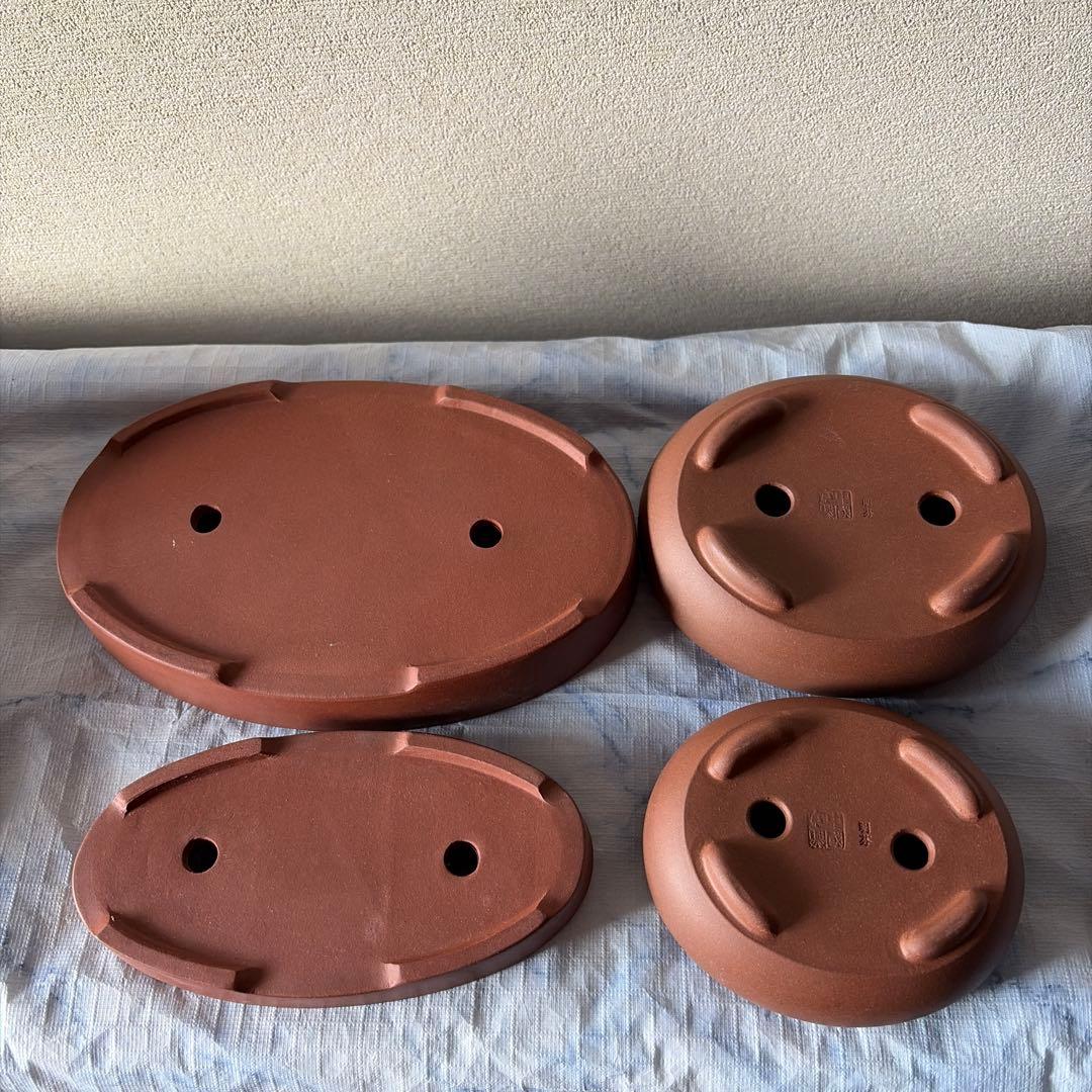 中国宜興　宜興　植木鉢　朱泥　朱砂　中国　アンティーク　盆栽　盆景