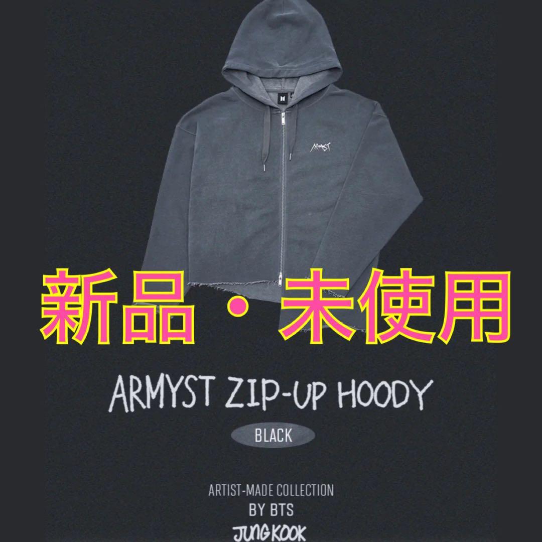【新品・未使用】BTS アーティストメイド 　ジョングク フーディ L ブラック