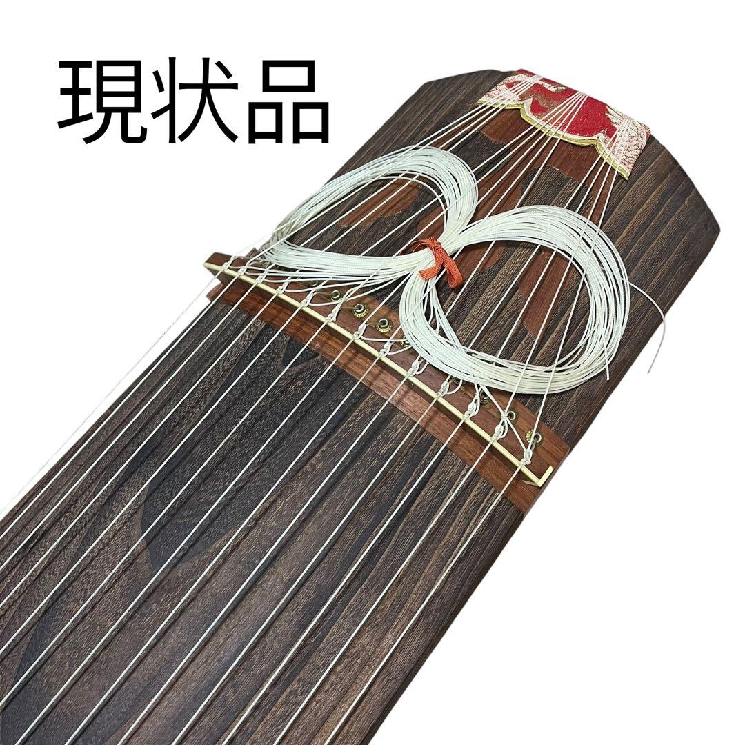 【現状品】琴 すだれ彫 蒔絵 13弦　鳳凰