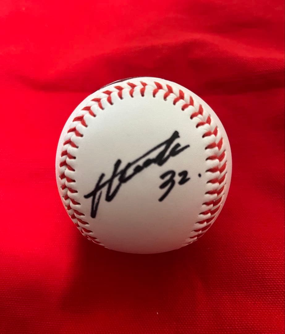 広島東洋カープ　石原貴規選手　直筆サインボール　投げ込み球　球団ロゴ入り