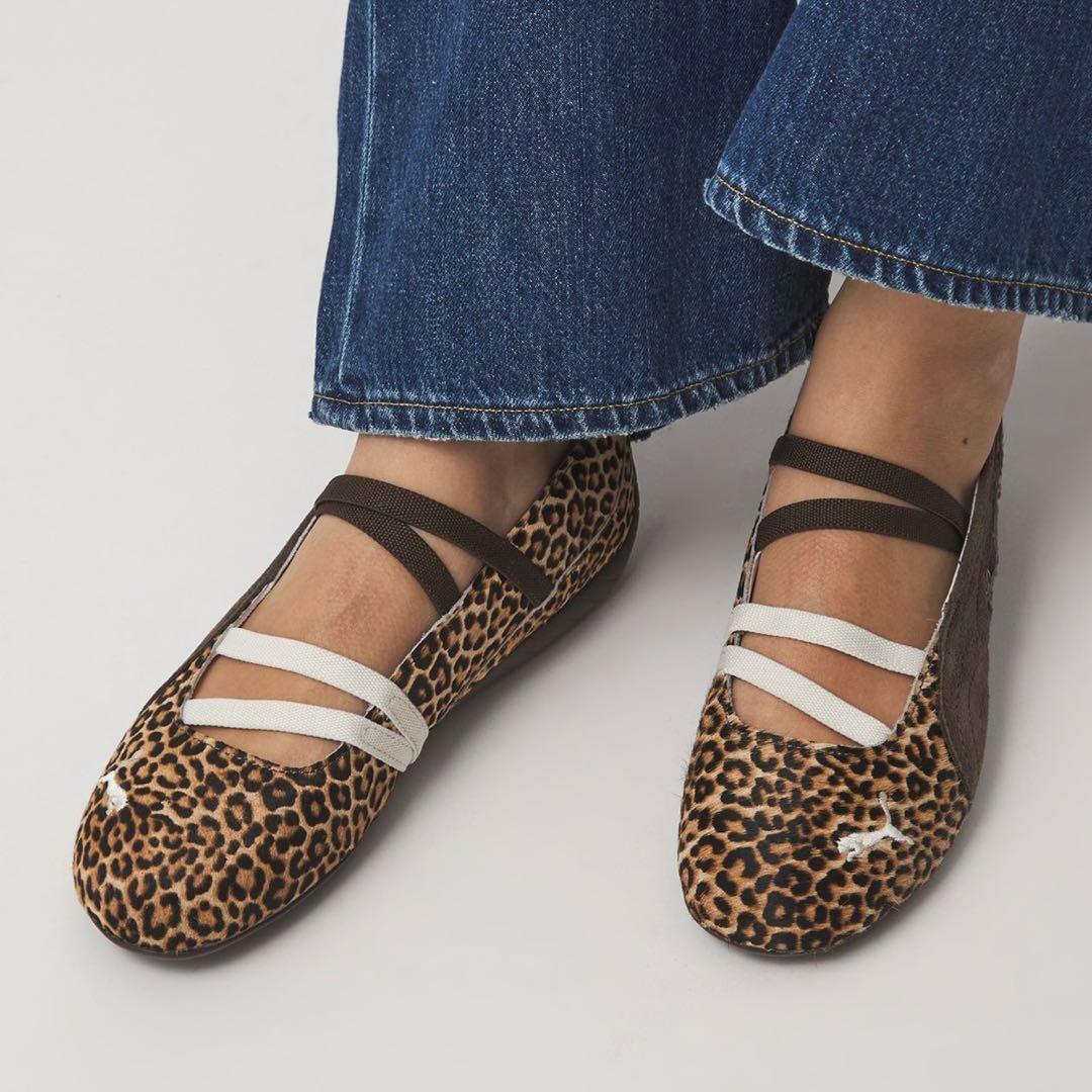 【箱なし 美品！】 プーマ スピードキャット バレエ レオパード 23.5cm