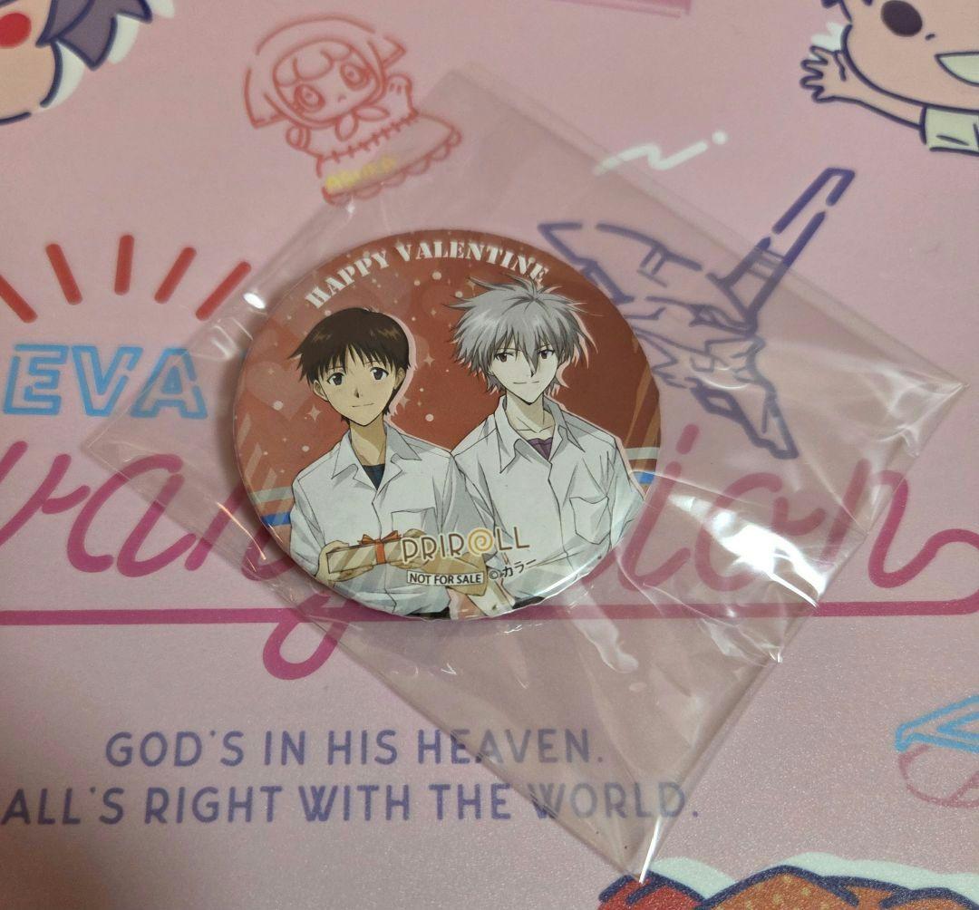 エヴァ　缶バッジ　カヲル　シンジ