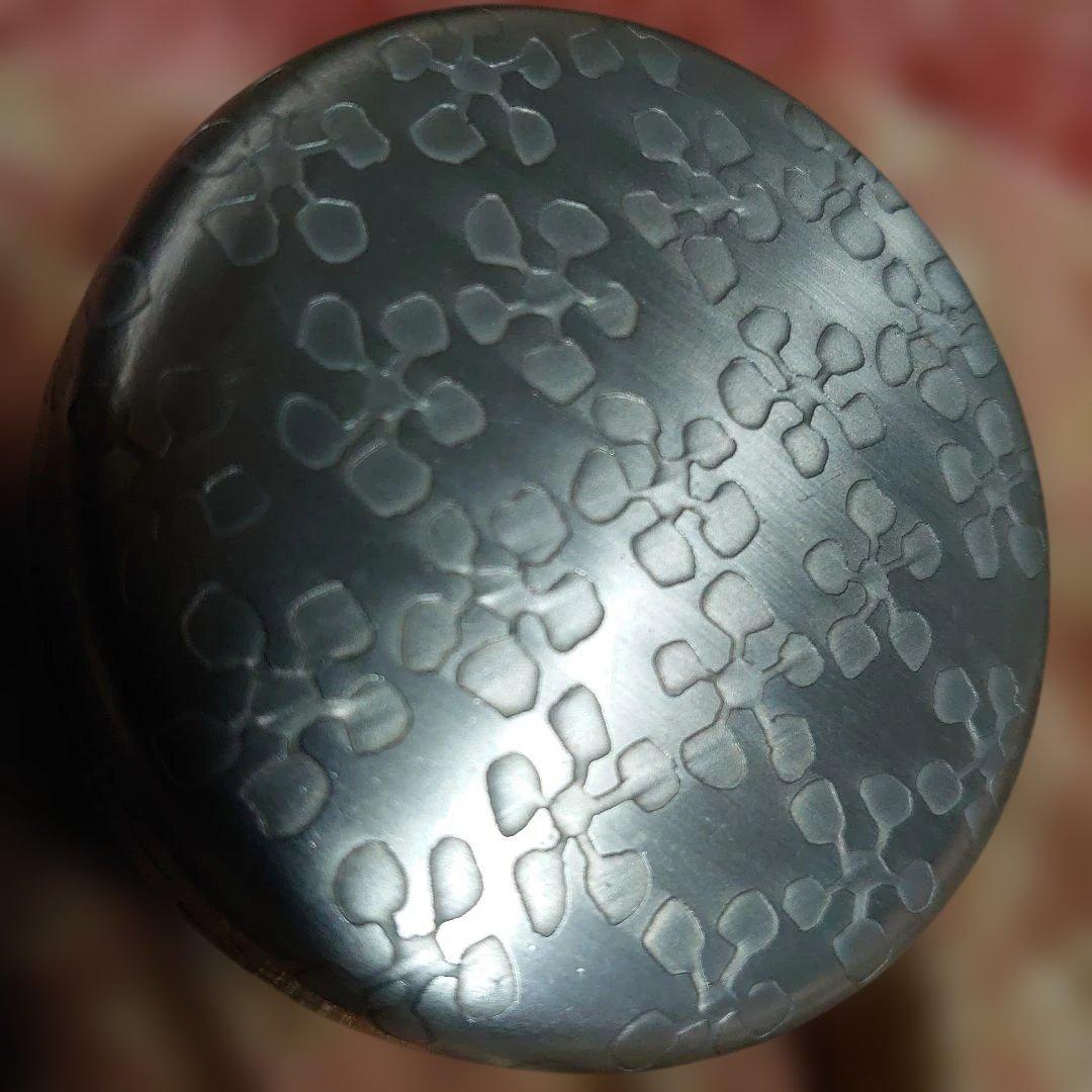 銀製品　模様茶道菓子器