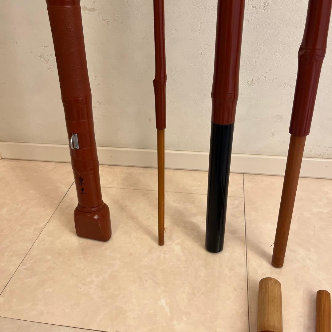 石鯛和竿　東光作　総塗り４本継ぎ竹竿　石鯛竿