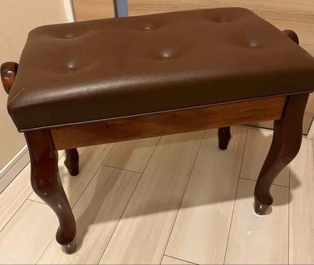 ピアノベンチ　椅子　ウォルナット　猫脚
