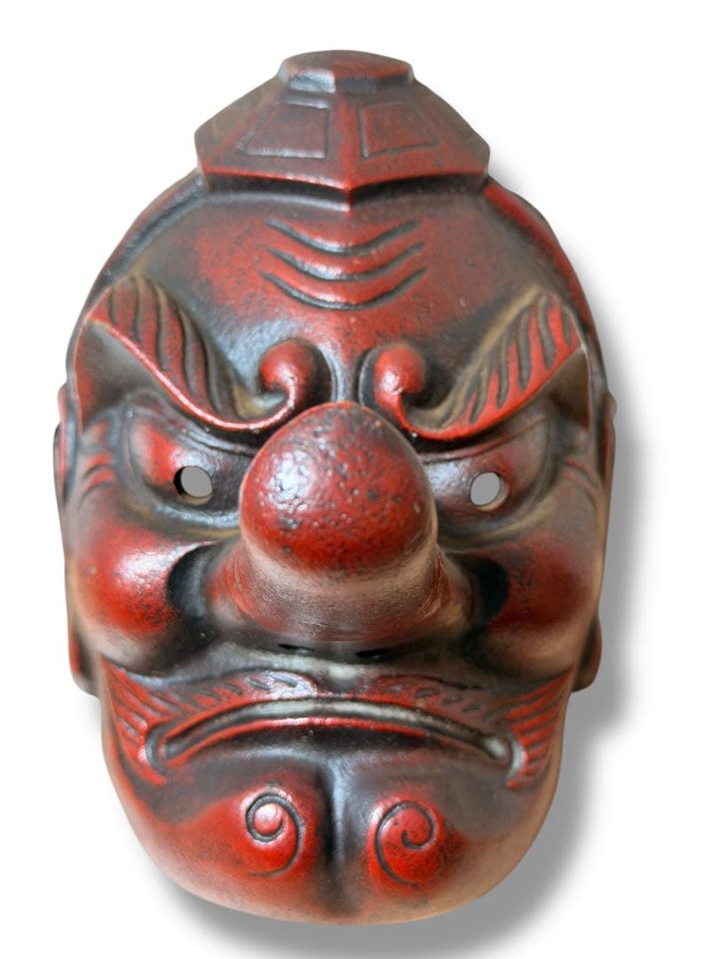 #鉄製 天狗面 お面 魔除け 縁起物 インテリア　S-8