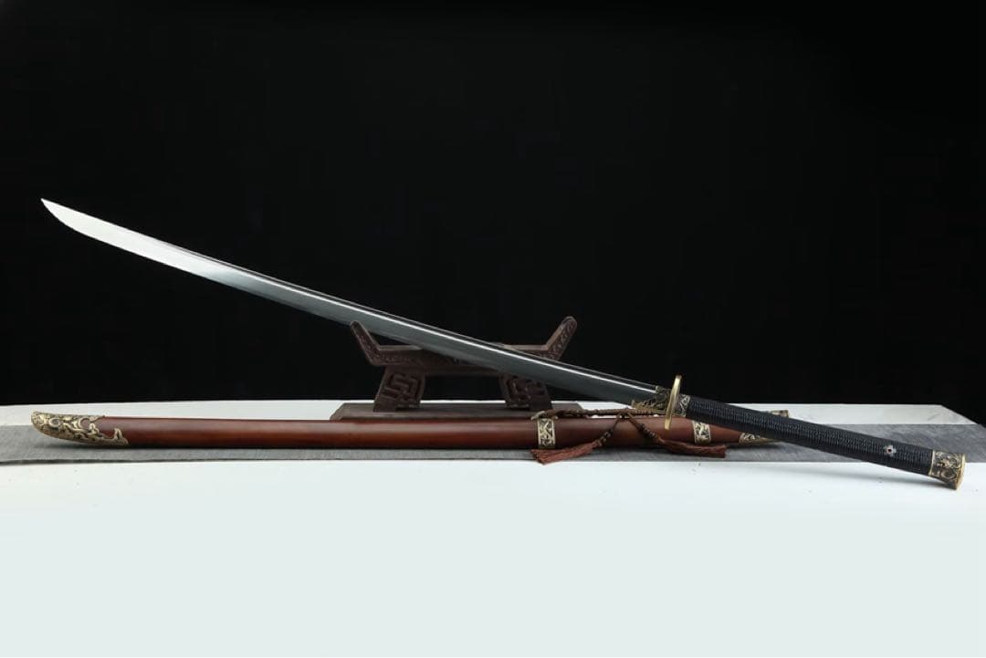 竜紋苗刀 長尺 模擬刀 日本刀 模造刀 鑑賞用 武具