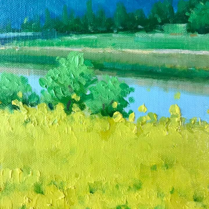 ⚠️注意‼️発送が特定の月末限定品 匿名配送込　絵画　李文魯サインと木製素敵な額縁付