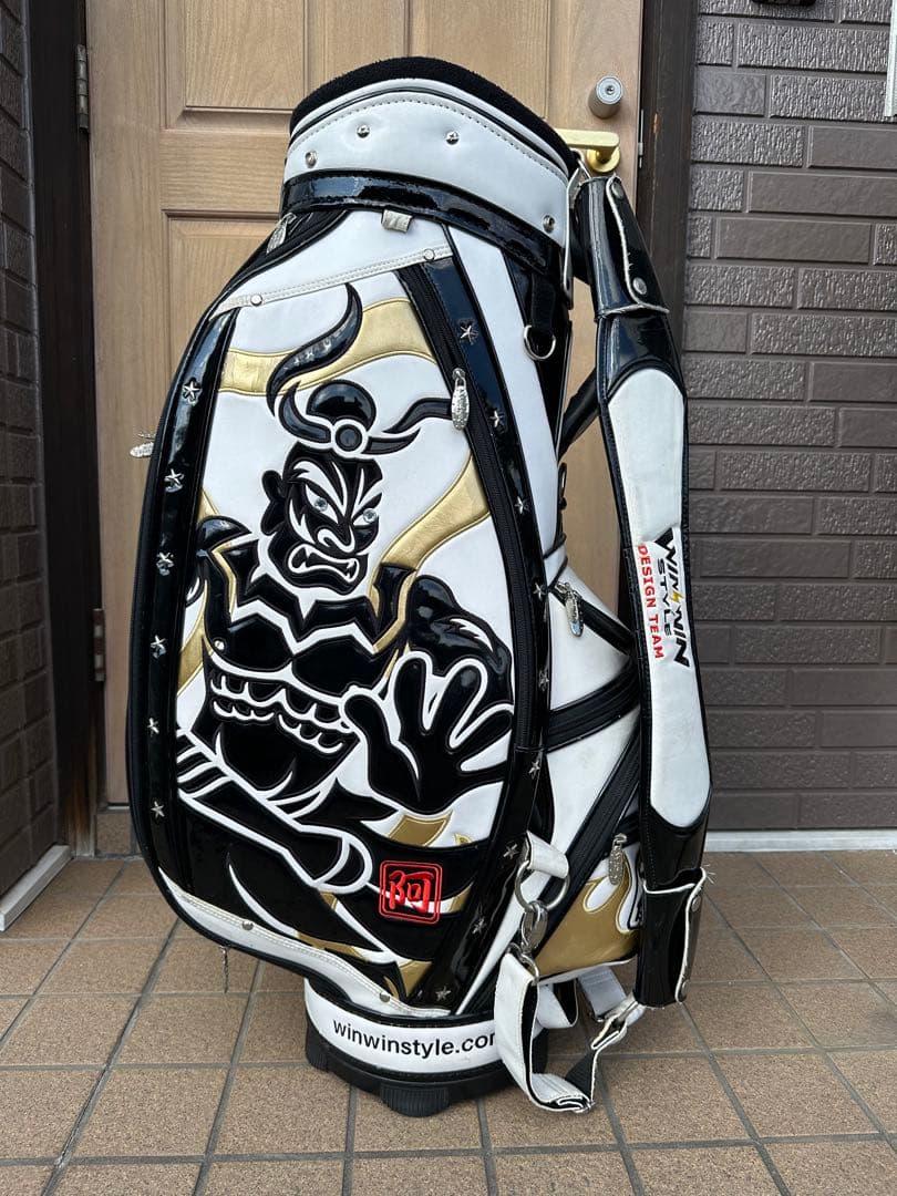 兄〜！　winwinstyle ゴルフキャディバッグ　フード付き