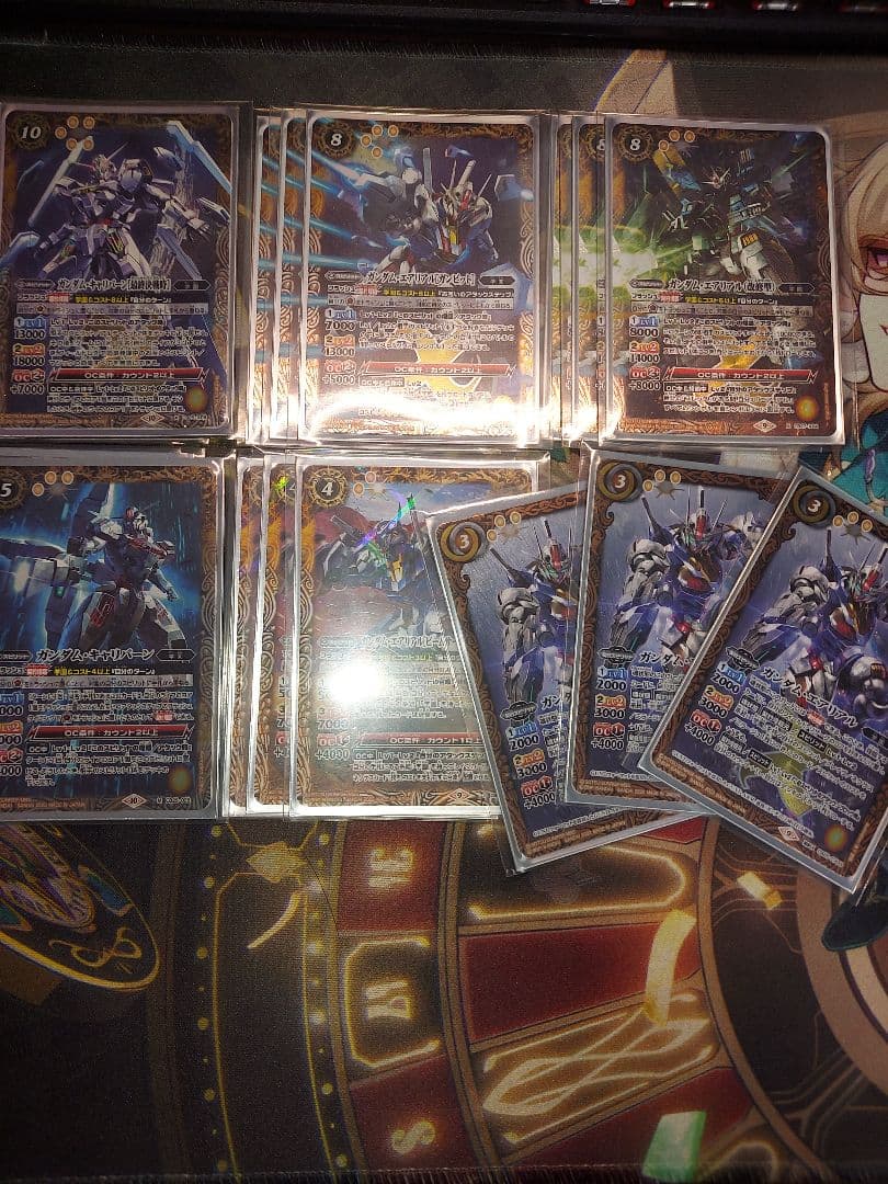 バトルスピリッツ　デッキ　水星の魔女 学園 エアリアル　ガンダム　スリーブ付き