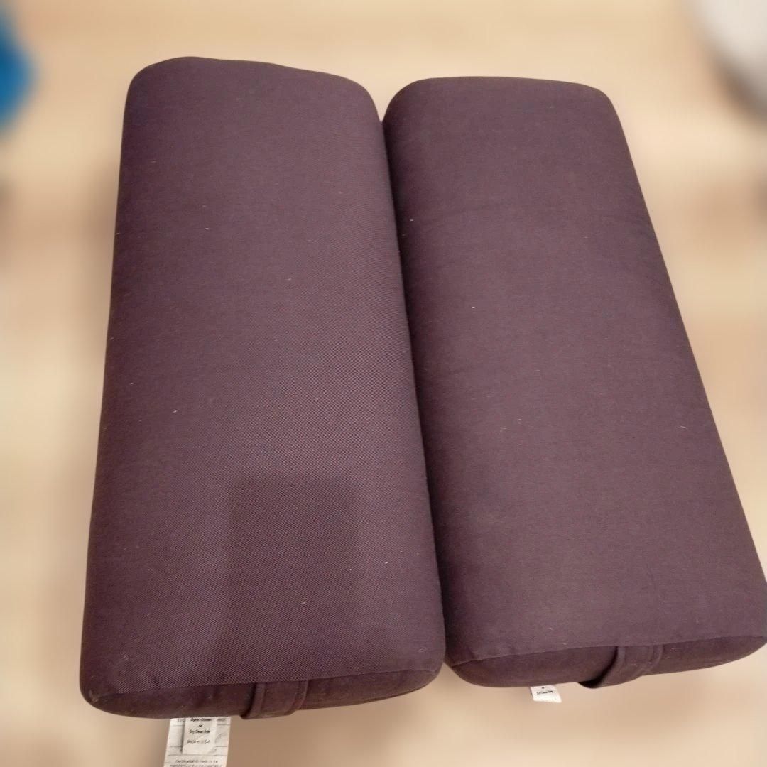 ダークパープル ヨガボルスター 100%コットン 2個セット