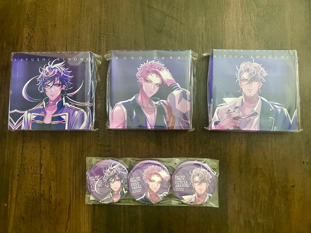 アクリルブロック＋缶バッジセット　波羅夷空却　四十物十四　天国獄