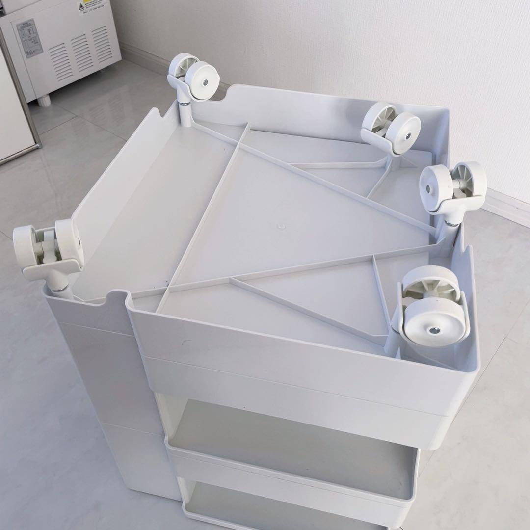 ボビーワゴン レプリカ 回転　ワゴン　マルチワゴン　収納　韓国　収納家具　白