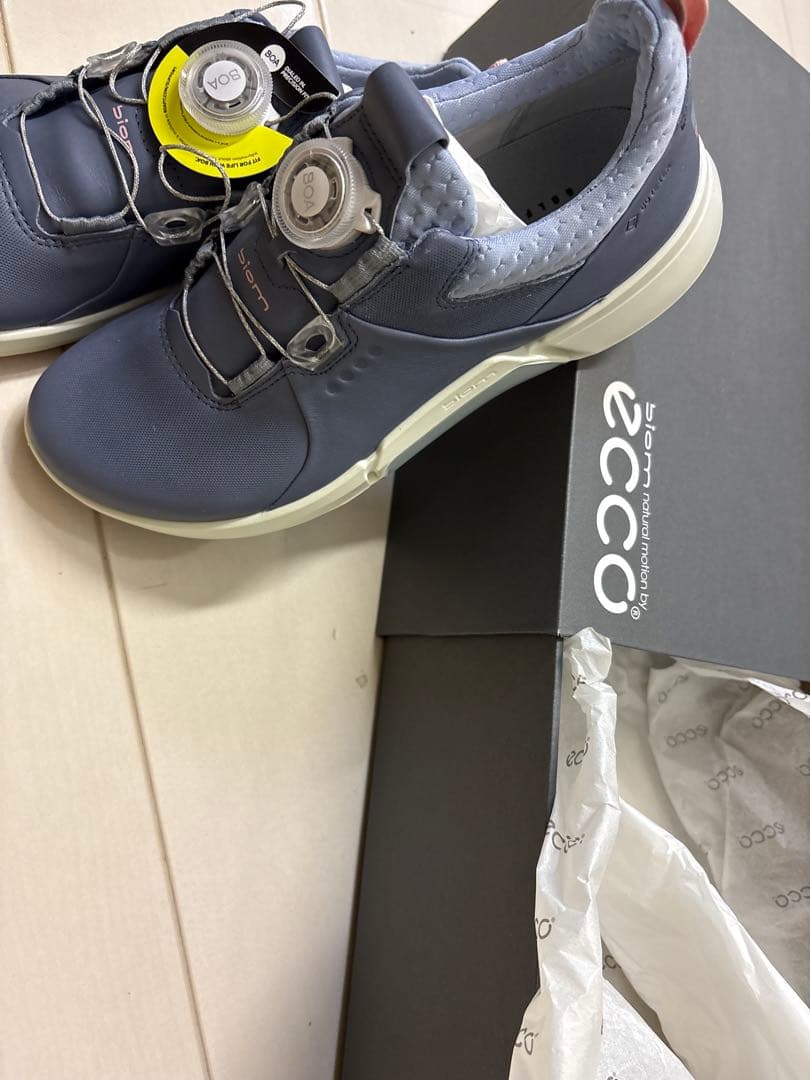 ECCO ネイビー ゴルフシューズ BOA