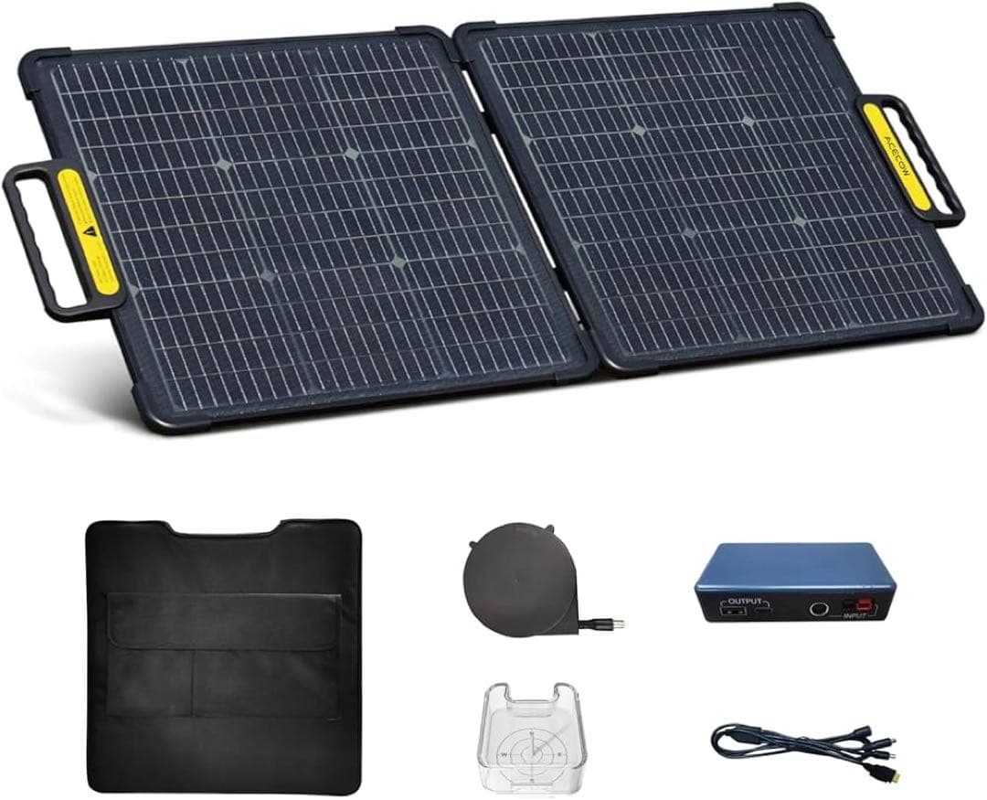 ソーラーパネル 100W ポータブル太陽光パネル 小型 ソーラーチャージャー