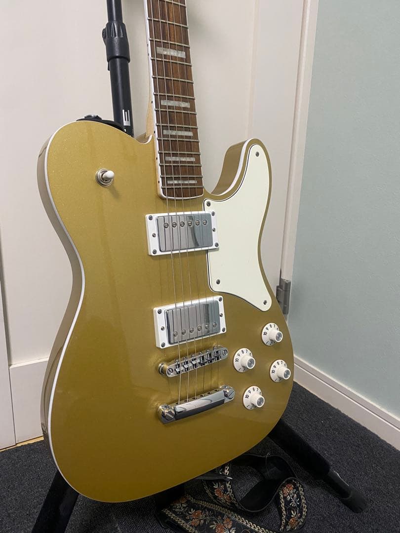 ゴールド ソリッドボディ エレキギター ,