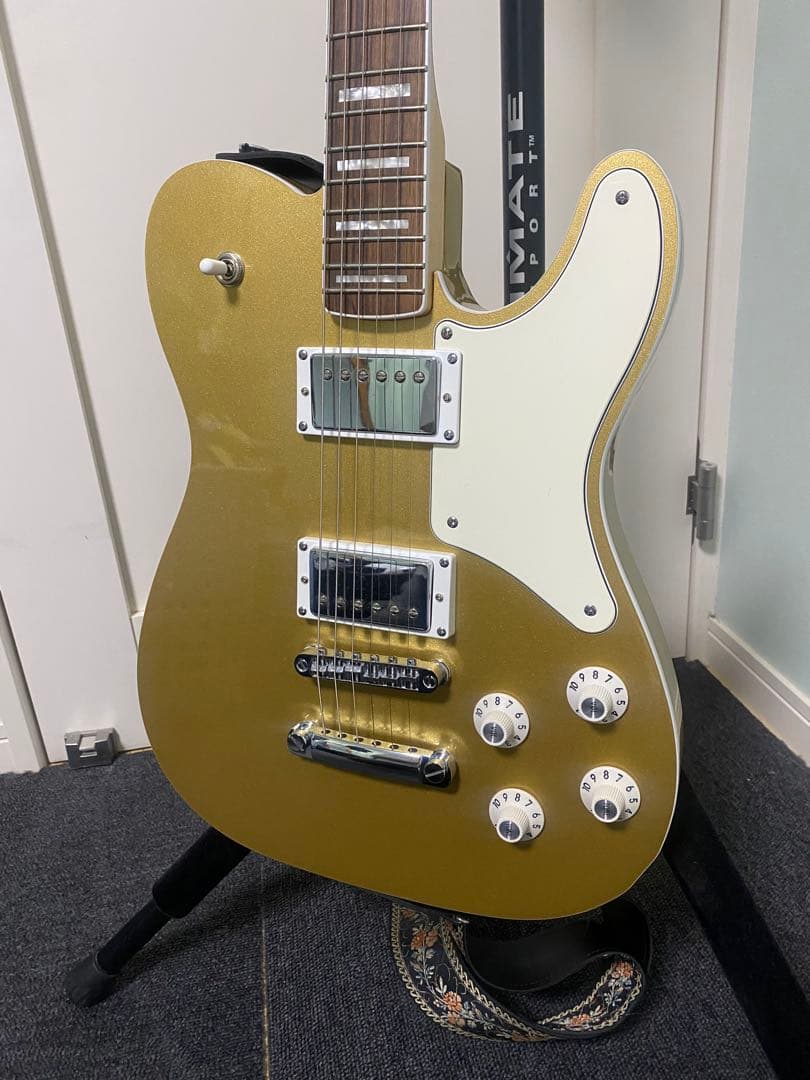 ゴールド ソリッドボディ エレキギター ,