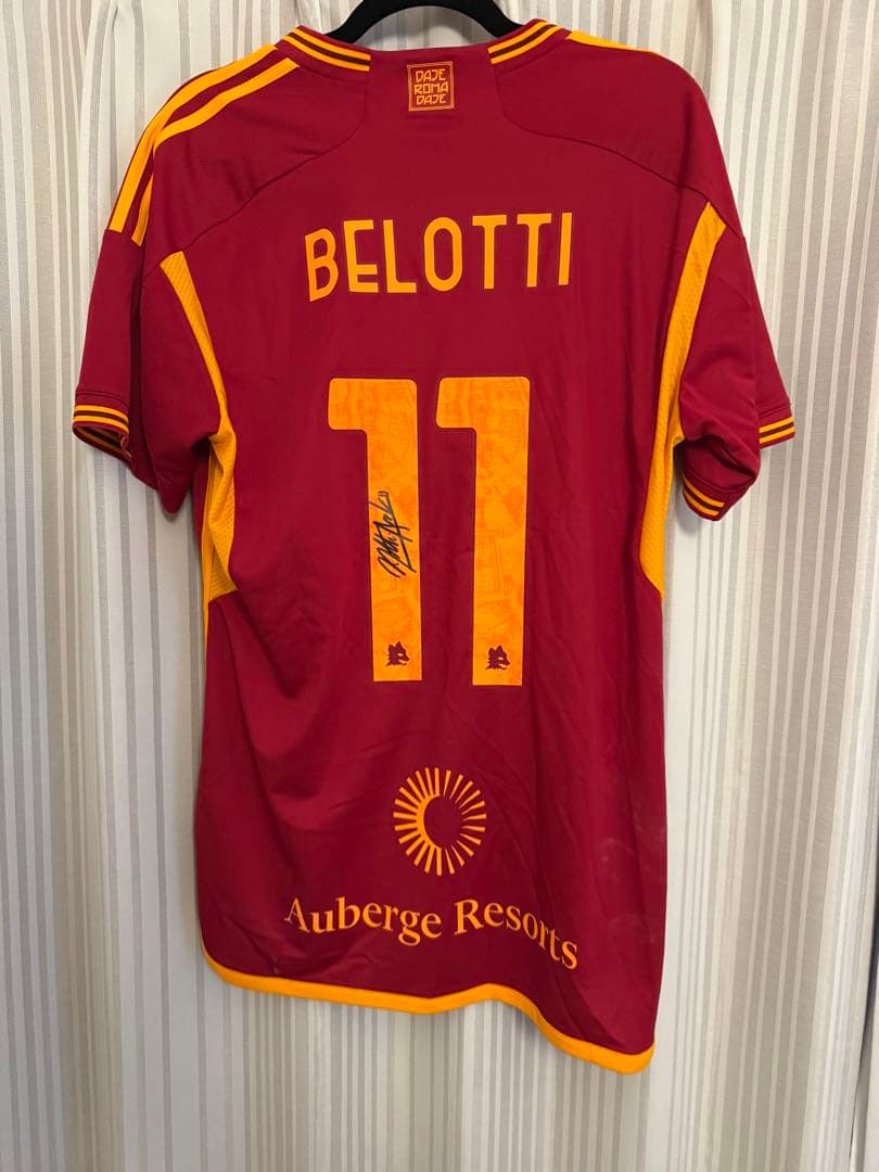 ASローマ ベロッティ 直筆サイン入り 実使用ユニフォーム matchworn