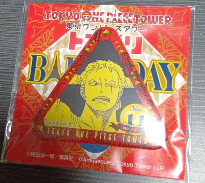 東京ワンピースタワー　トンガリBD缶バッジ　ロロノア・ゾロ