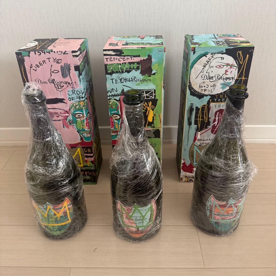 ドン・ペリニョン バスキア エディション 空瓶+空箱 3本セット