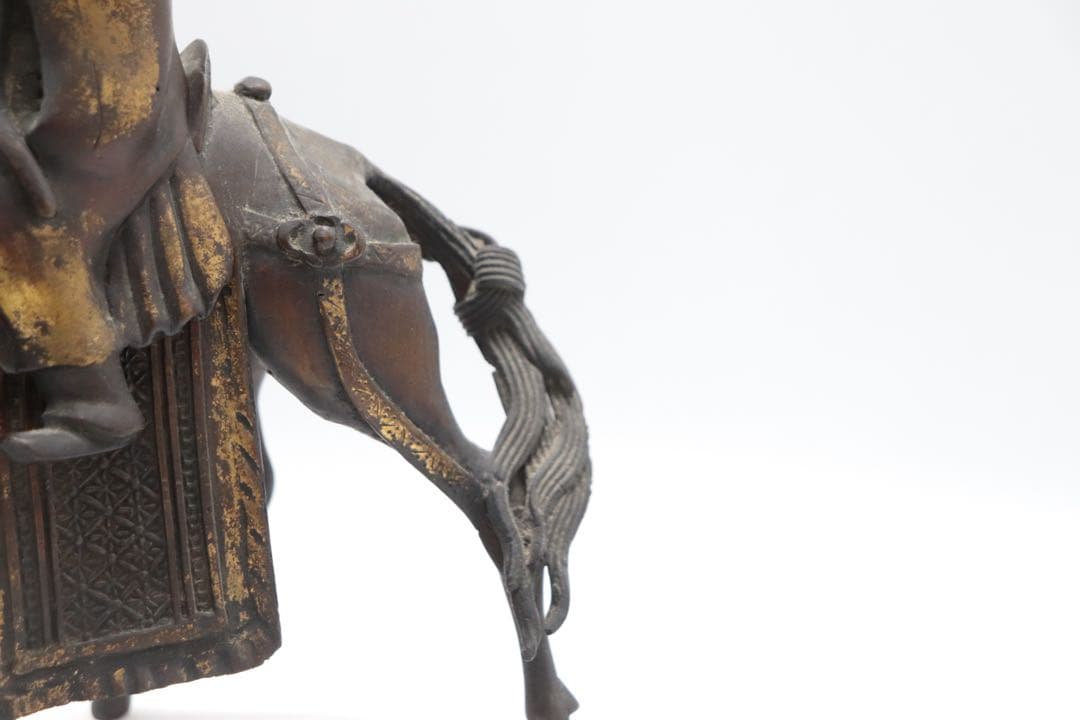 古銅　人物像　溜金　文人像　高さ約30.5cm 送料込み260121