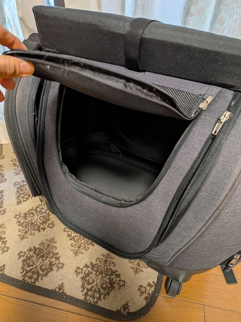 犬のキャリー&リュックOPPOキャリーmunaネイビーBKキャスター 4WAY