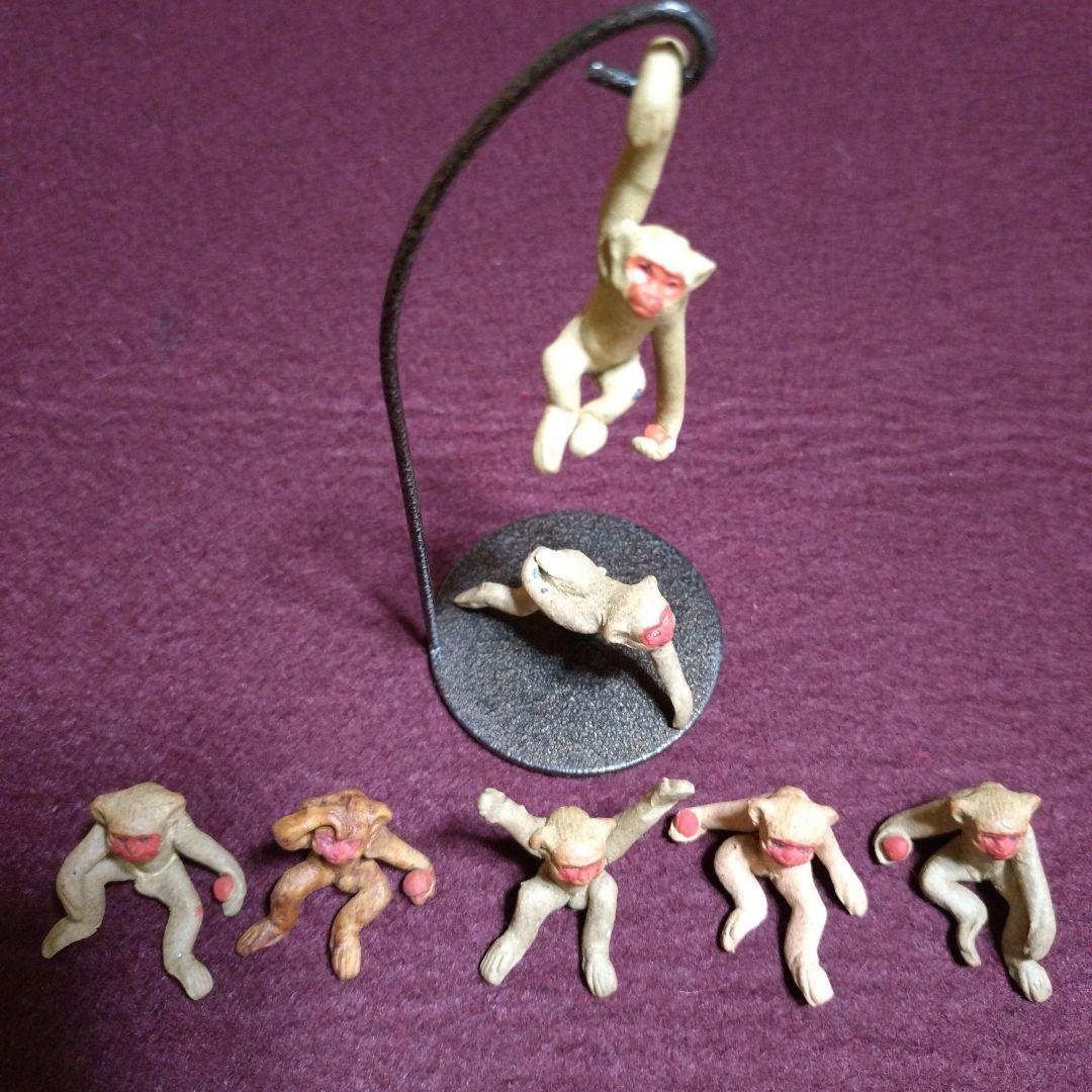郷土玩具　工芸品　ミニチュア　子猿　豆人形
