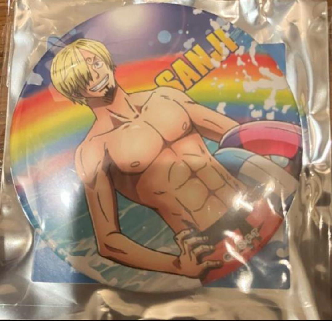 ワンピース 輩缶バッジ　ウォーターアドベンチャー　サンジバースデー　麦わらストア