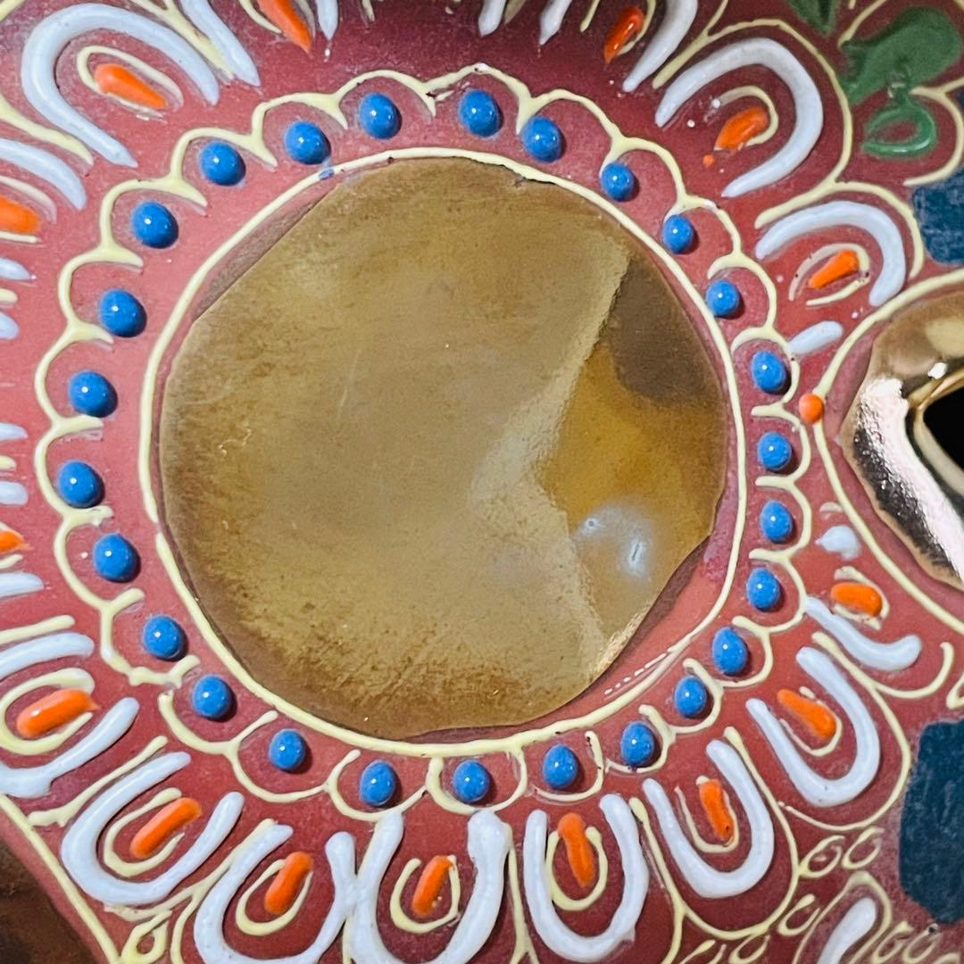 【特大】九谷焼 玉乗り 獅子 赤 金 オブジェ 縁起 厄払い 置物