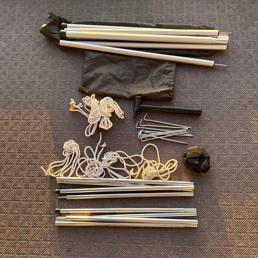 美品☆オガワ ogawa システムタープヘキサDX キャンプ、オマケポール付