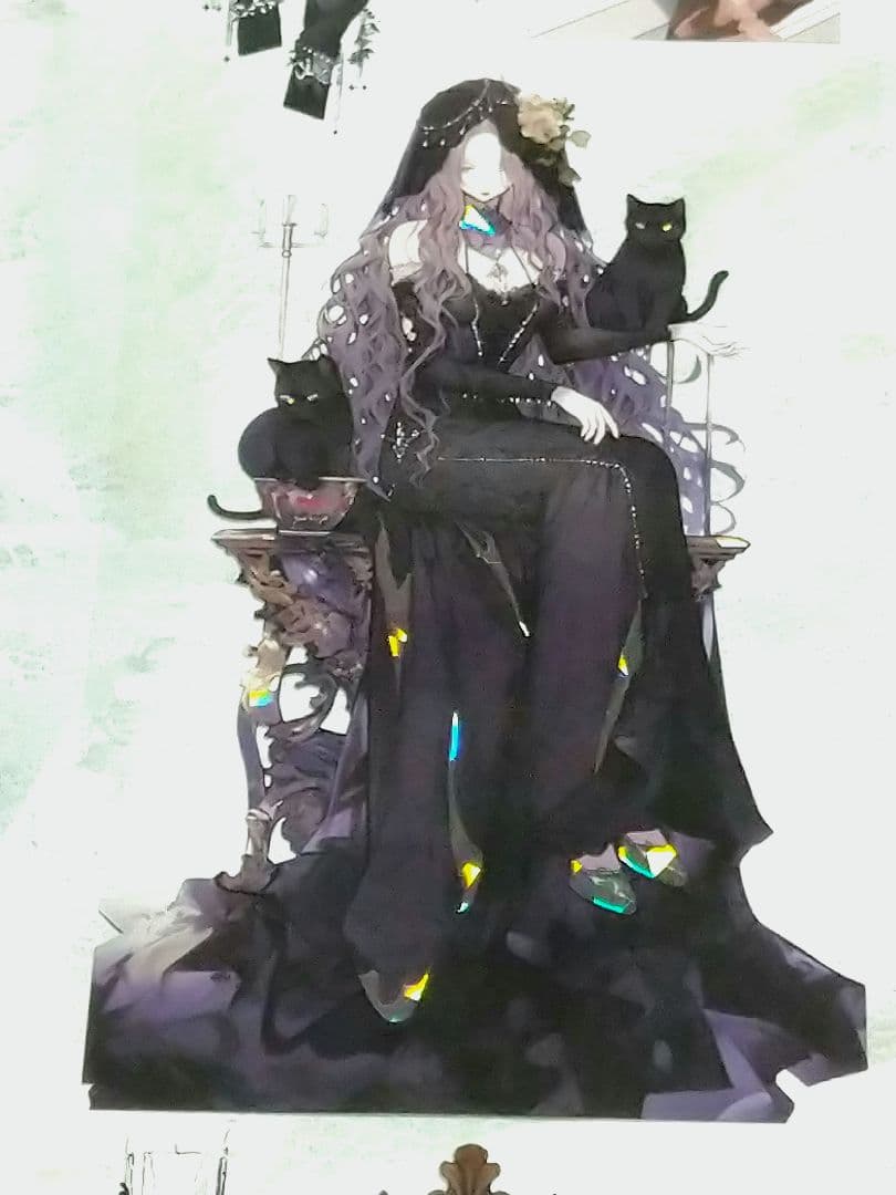 廃盤品✩J1062＃血祭影(贝壳光)紫袖烟切り売り海外人物女の子AIマステ