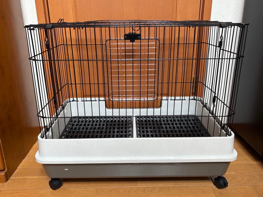 ペティオ アドメイトラパン 掃除のしやすい広々ケージ ノワール