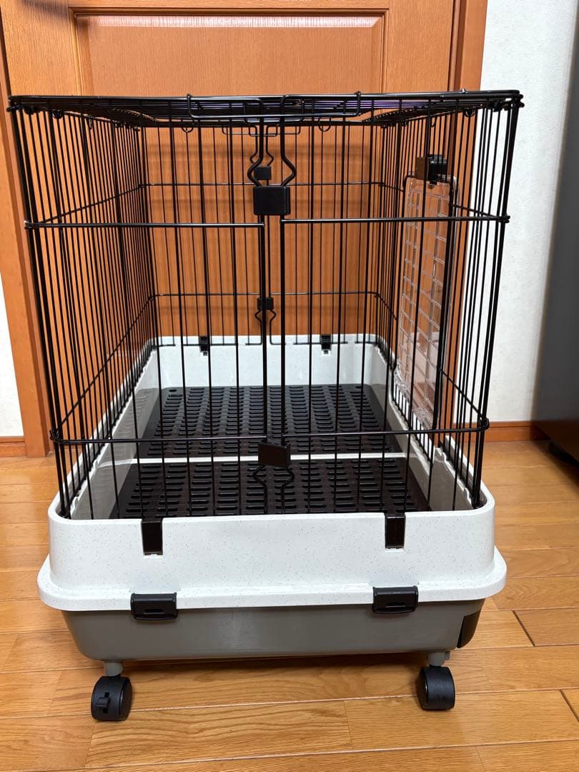 ペティオ アドメイトラパン 掃除のしやすい広々ケージ ノワール