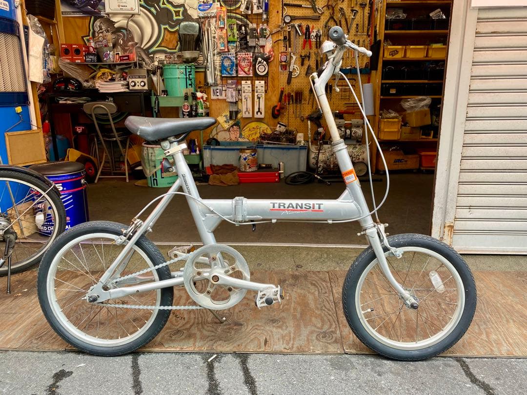 【中古】TRANSIT シルバー 折りたたみ自転車 整備済み