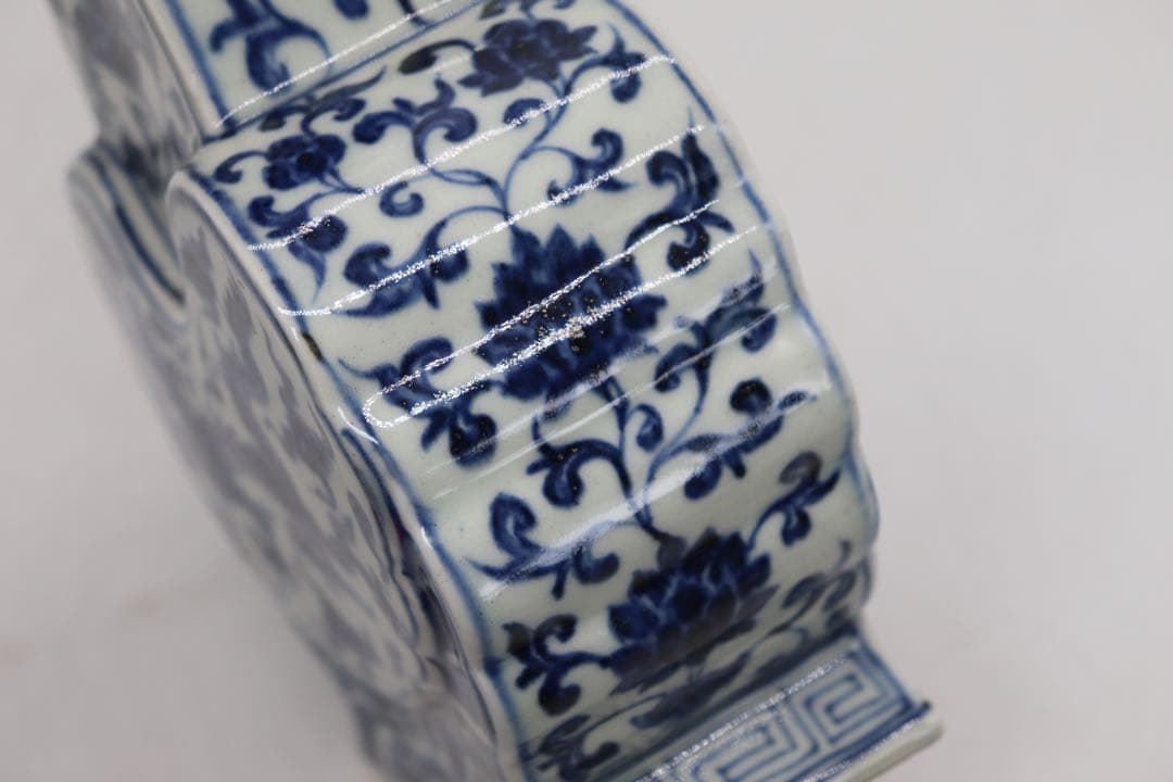 中国　大明宣徳年製銘　龍鳳紋瓶　送料込み0716