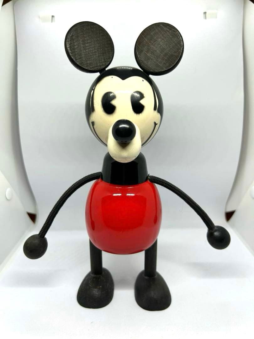 木製ミッキーマウスフィギュア　貯金箱　vilac ミッキーオブジェ