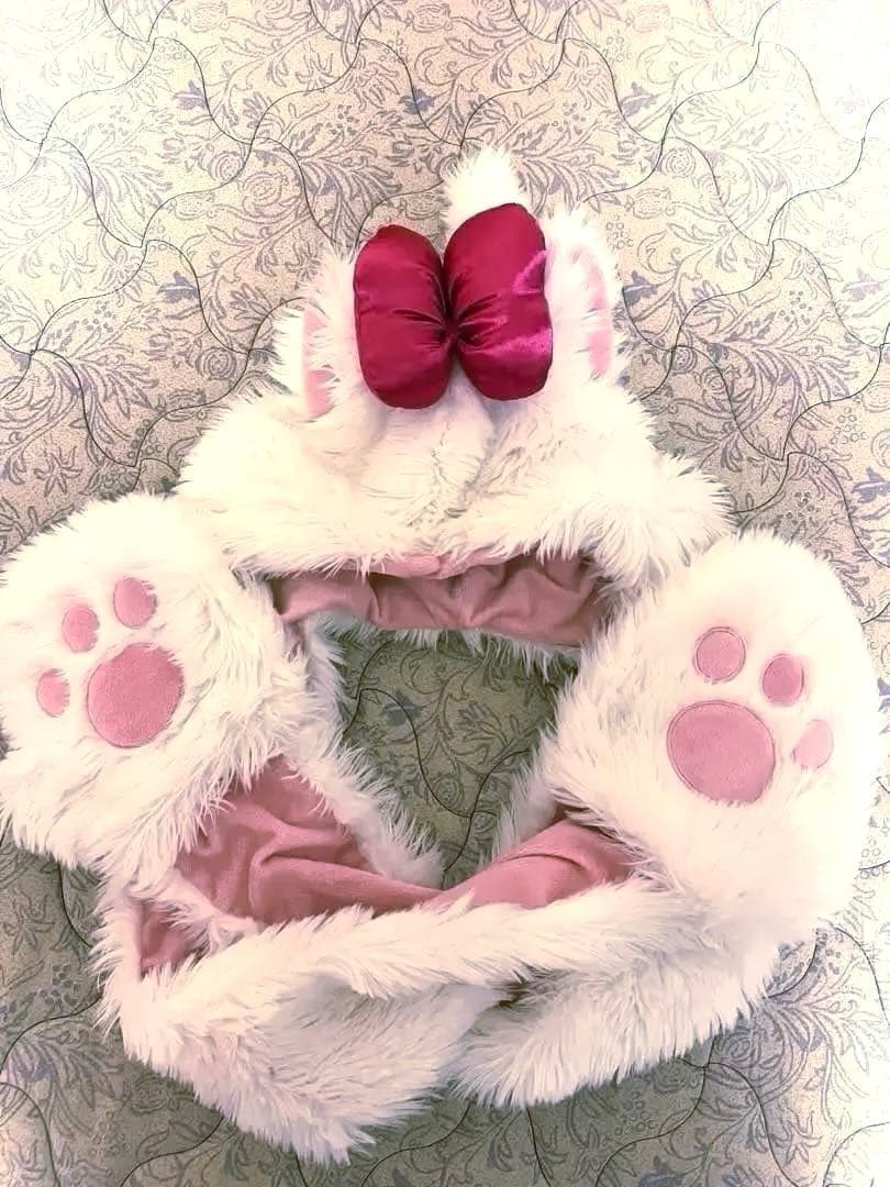 ディズニー　マリーちゃんマフラーキャップ