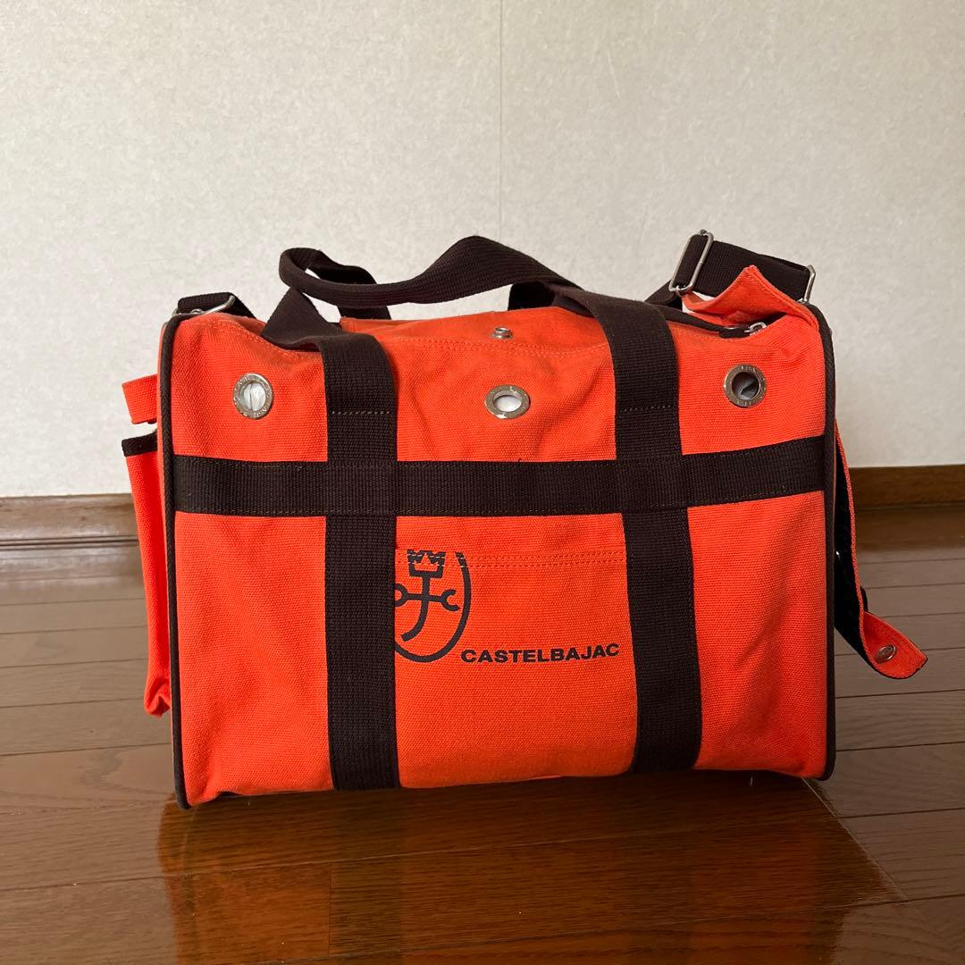 CASTELBAJAC キャリーバッグ オレンジ 犬用品 ペットキャリーバッグ