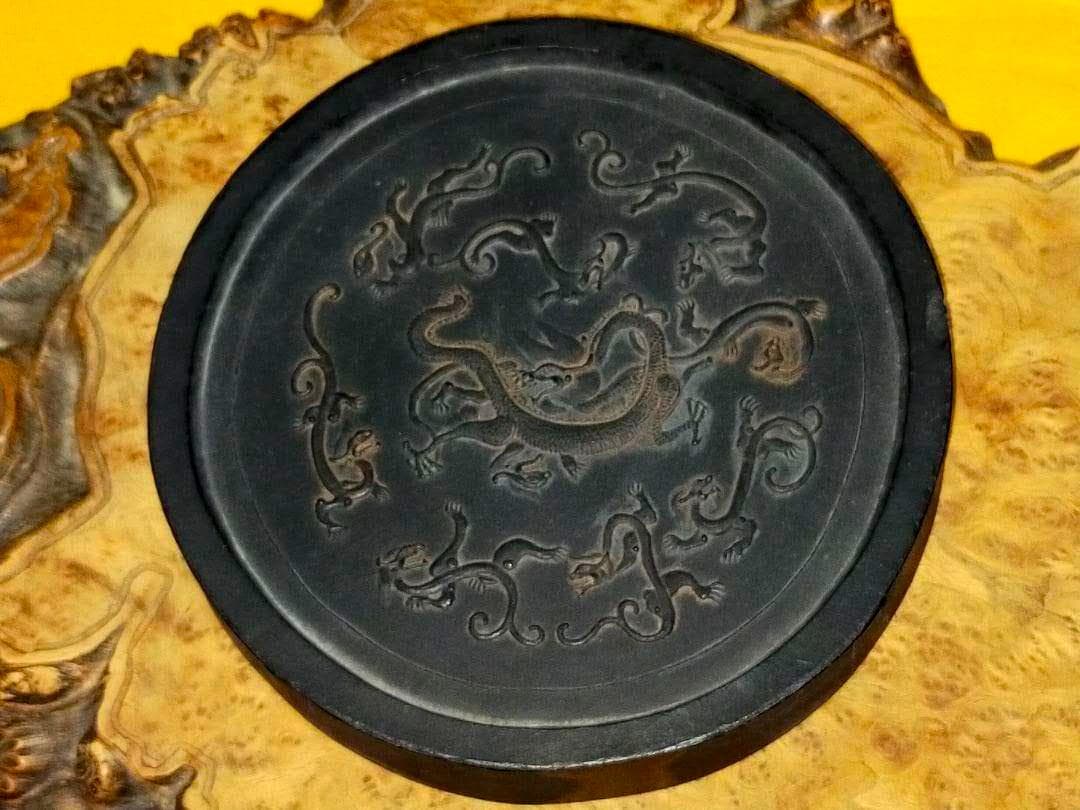 ♥大きな　墨　中国墨　395ｇ　唐墨　古墨　骨董　古玩　中国