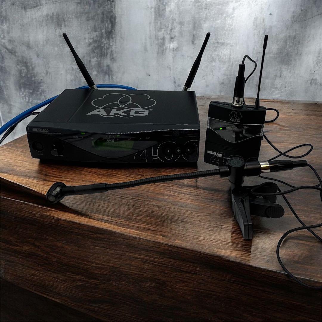 稼働品 AKG C519ML & PT 400 ワイヤレスマイクセット 管楽器用